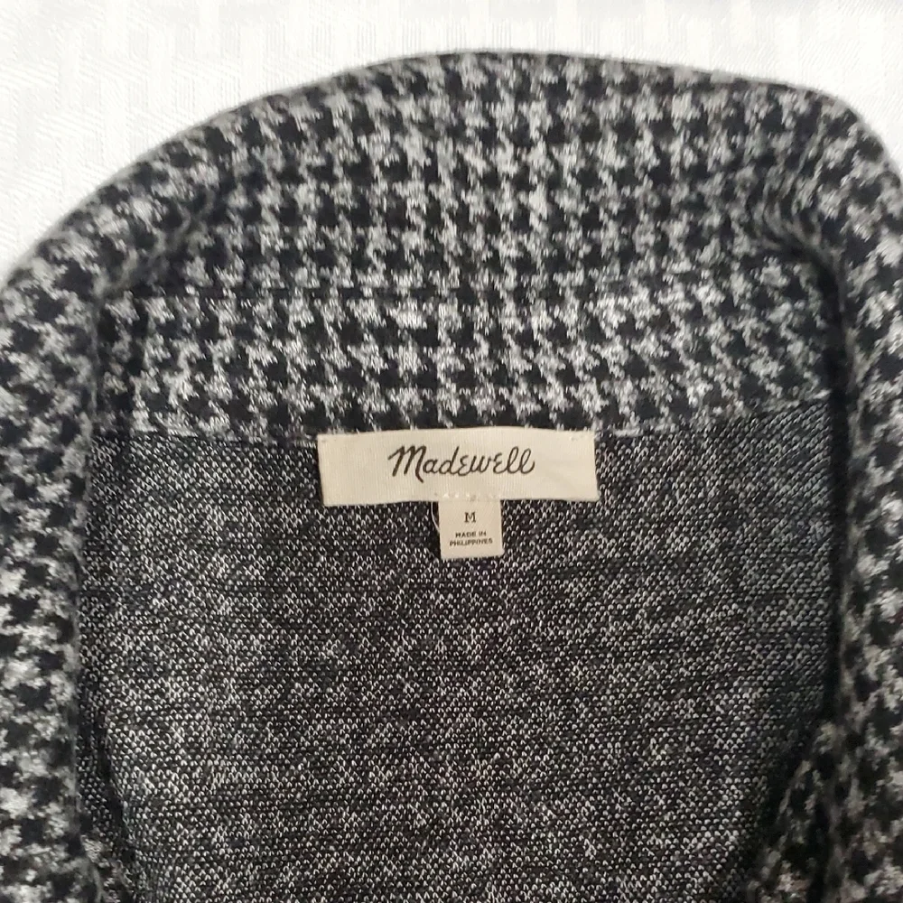 Madewell Black and gray Houndstooth Jacket double breasted  jacket size M - Picture 4 of 10
